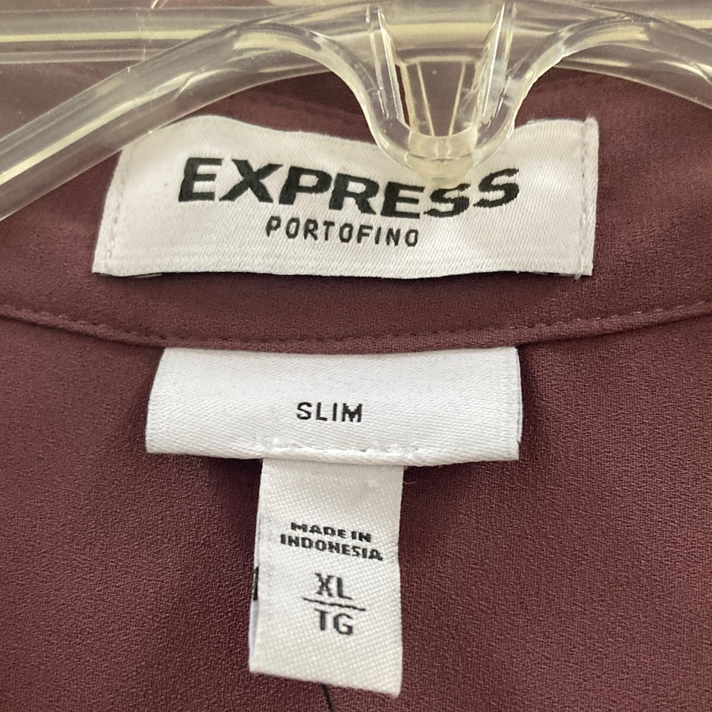 Express womens blouse XL dusty purple button down collared business casual - Picture 4 of 11